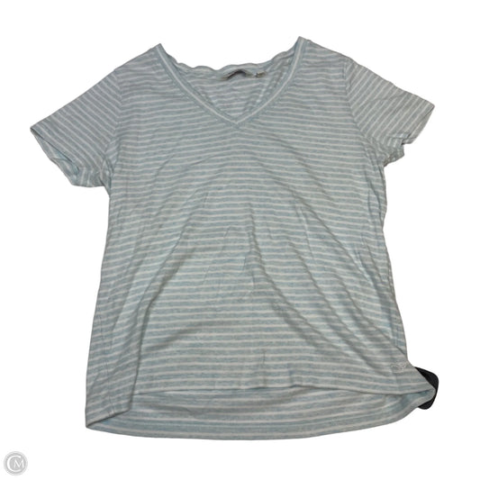 Top Short Sleeve Designer By Vineyard Vines In Blue & White, Size: M