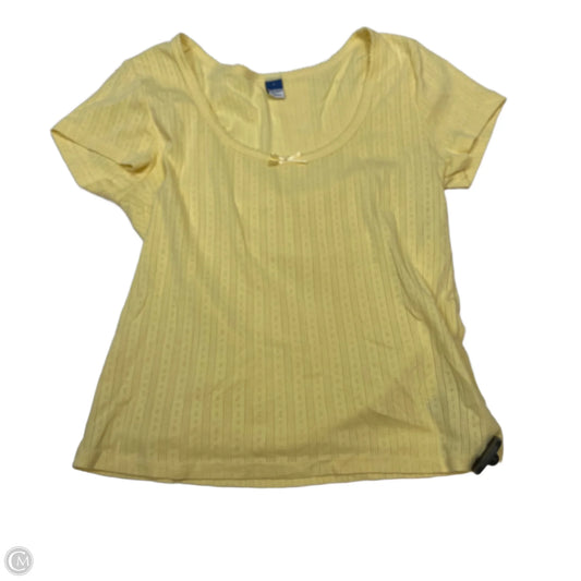 Top Short Sleeve Basic By Old Navy In Yellow, Size: L