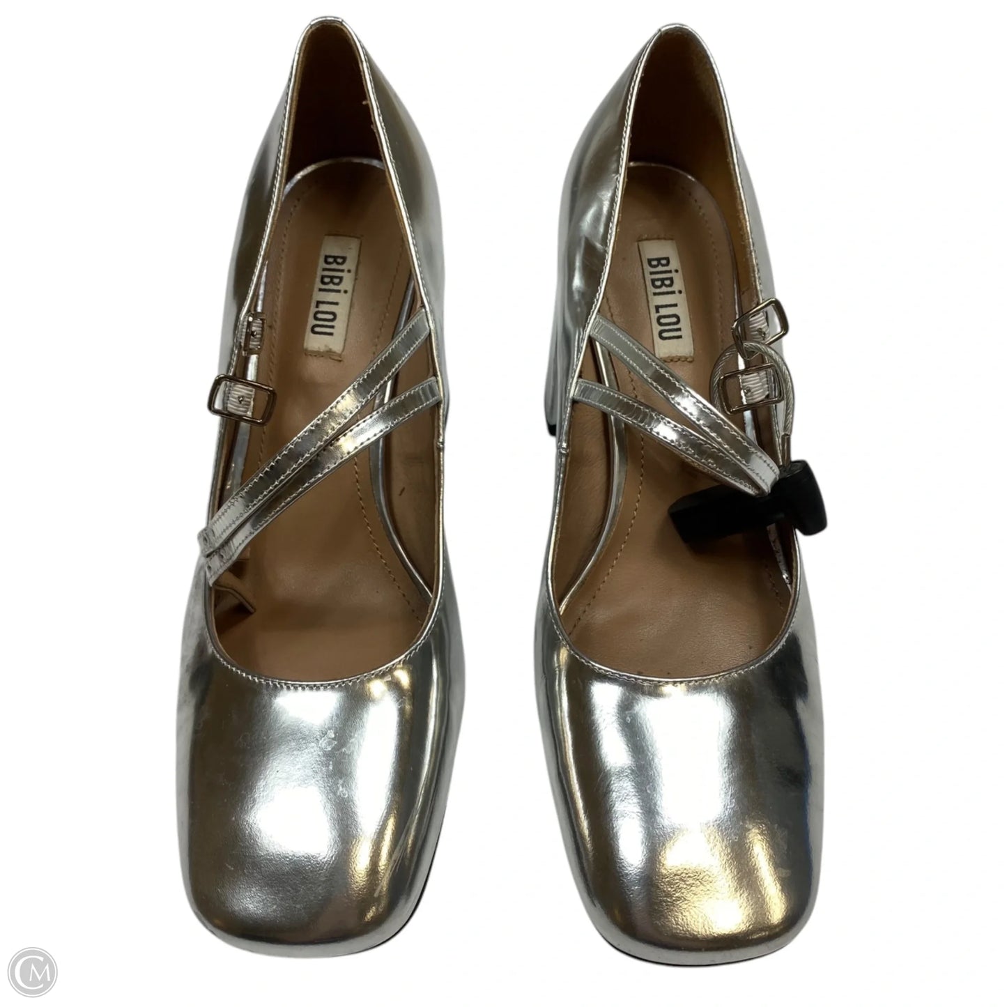 Shoes Heels Block By Bibi Lou In Silver, Size: 9