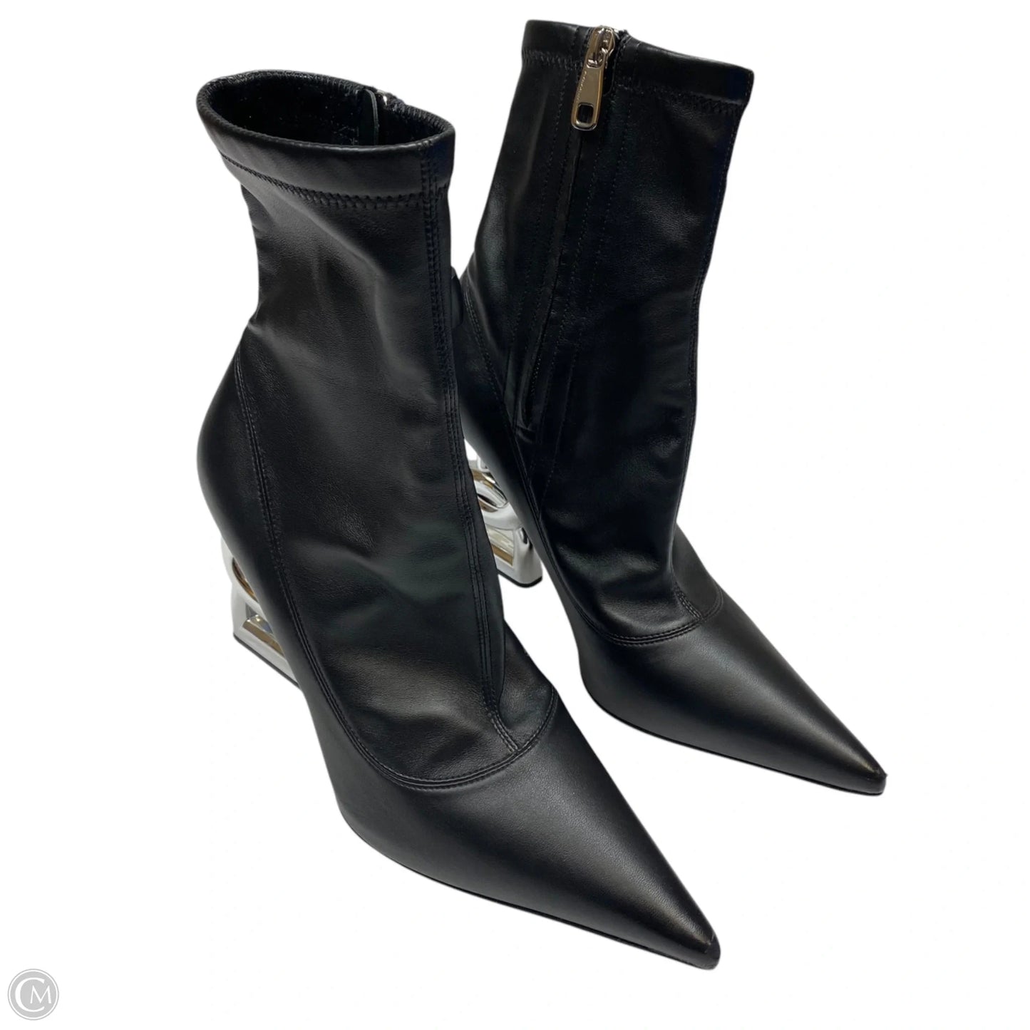 Boots Luxury Designer By Dolce And Gabbana In Black, Size: 7.5