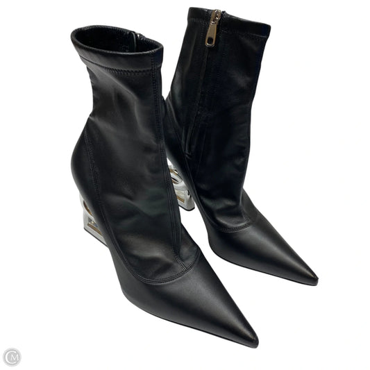 Boots Luxury Designer By Dolce And Gabbana In Black, Size: 7.5
