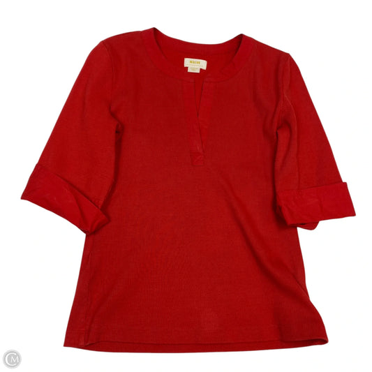 Top Short Sleeve By Maeve In Red, Size: M