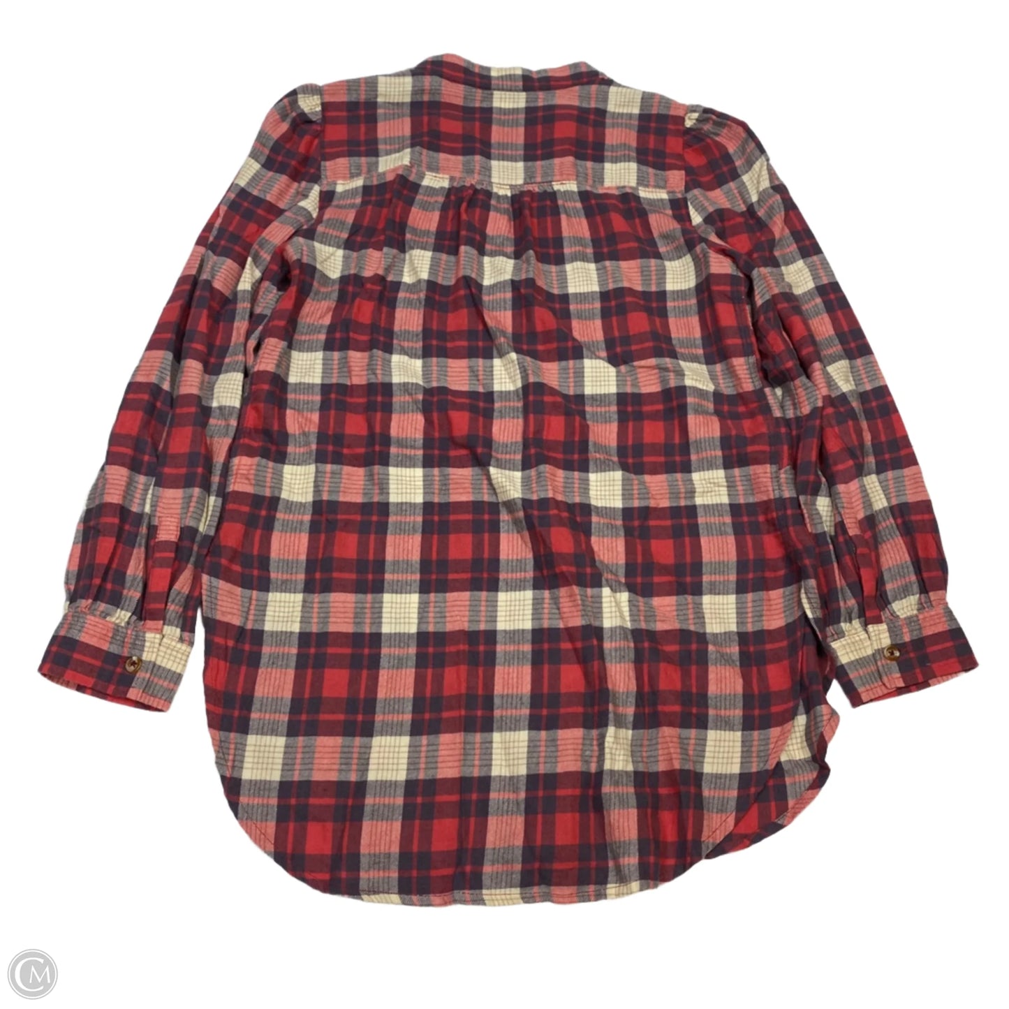 Top Long Sleeve By Anthropologie In Blue & Red, Size: Xs