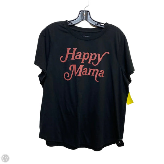 Top Short Sleeve Basic By Mighty Fine In Black, Size: Xl