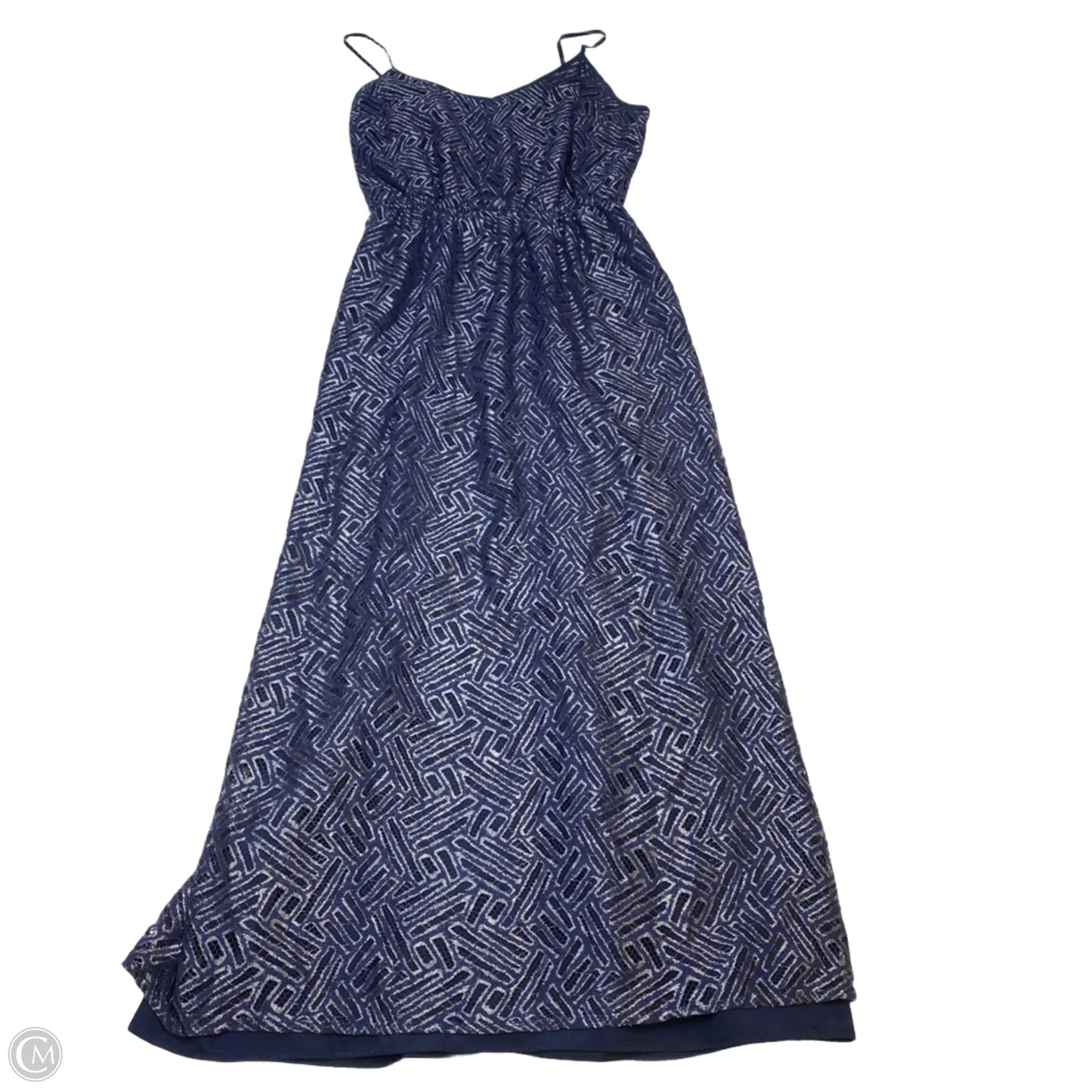 Dress Designer By Lilly Pulitzer In Blue & Silver, Size: L