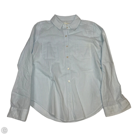 Top Long Sleeve Designer By Lilly Pulitzer In Blue & White, Size: S