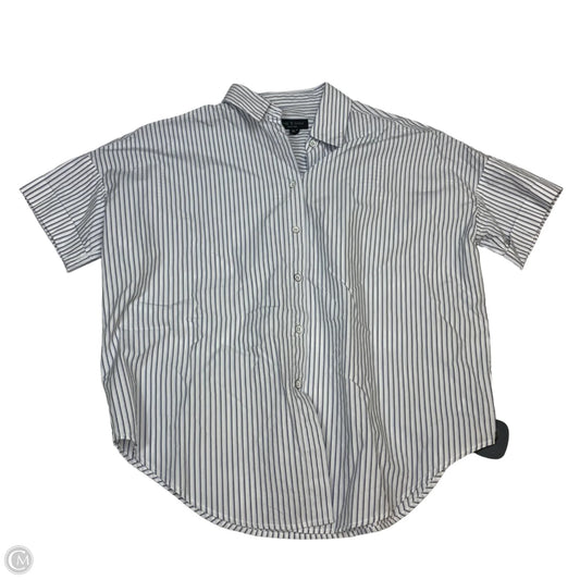Top Short Sleeve Designer By Rag And Bone In Grey & White, Size: Xxs