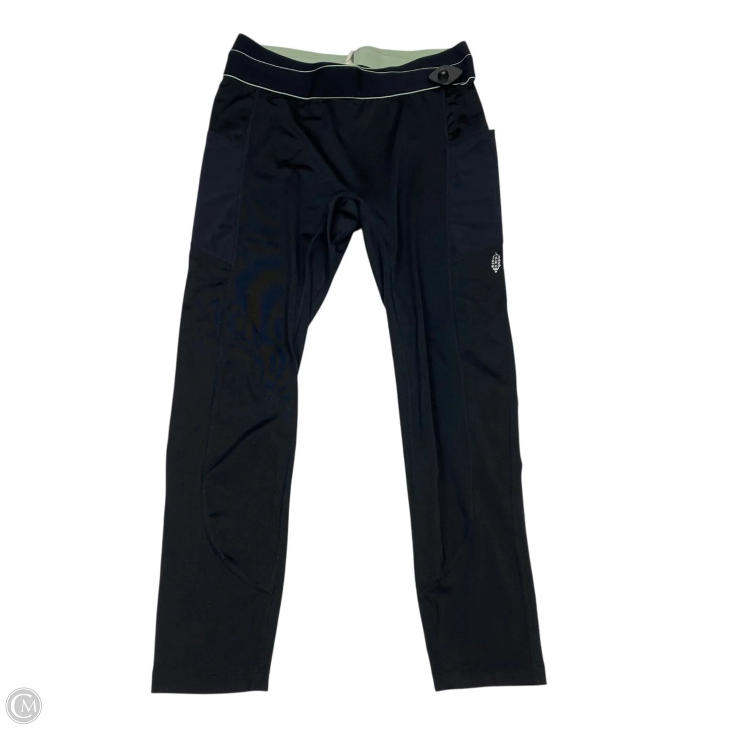 Athletic Leggings By Free People In Black & Green, Size: L
