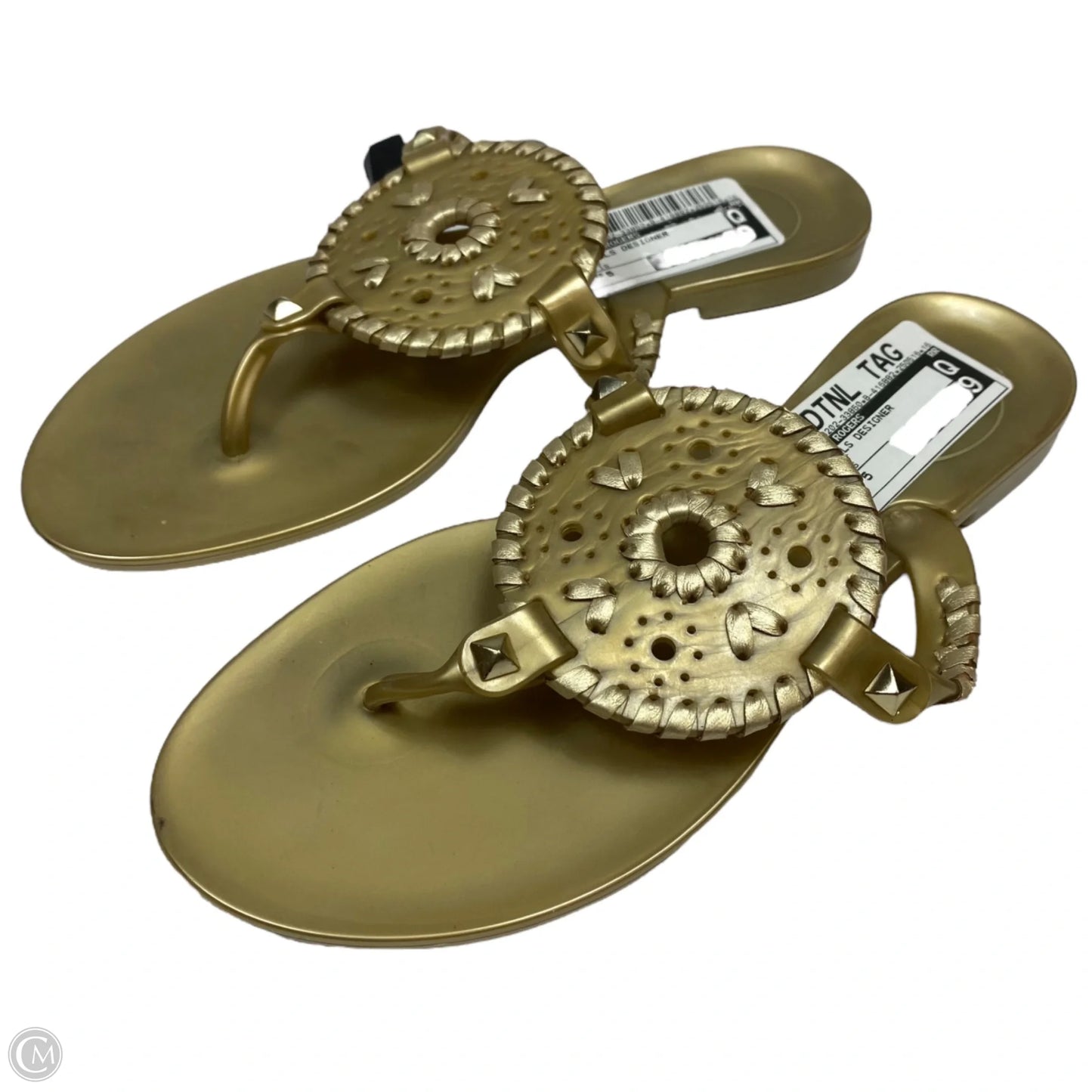 Sandals Designer By Jack Rogers In Gold, Size: 5