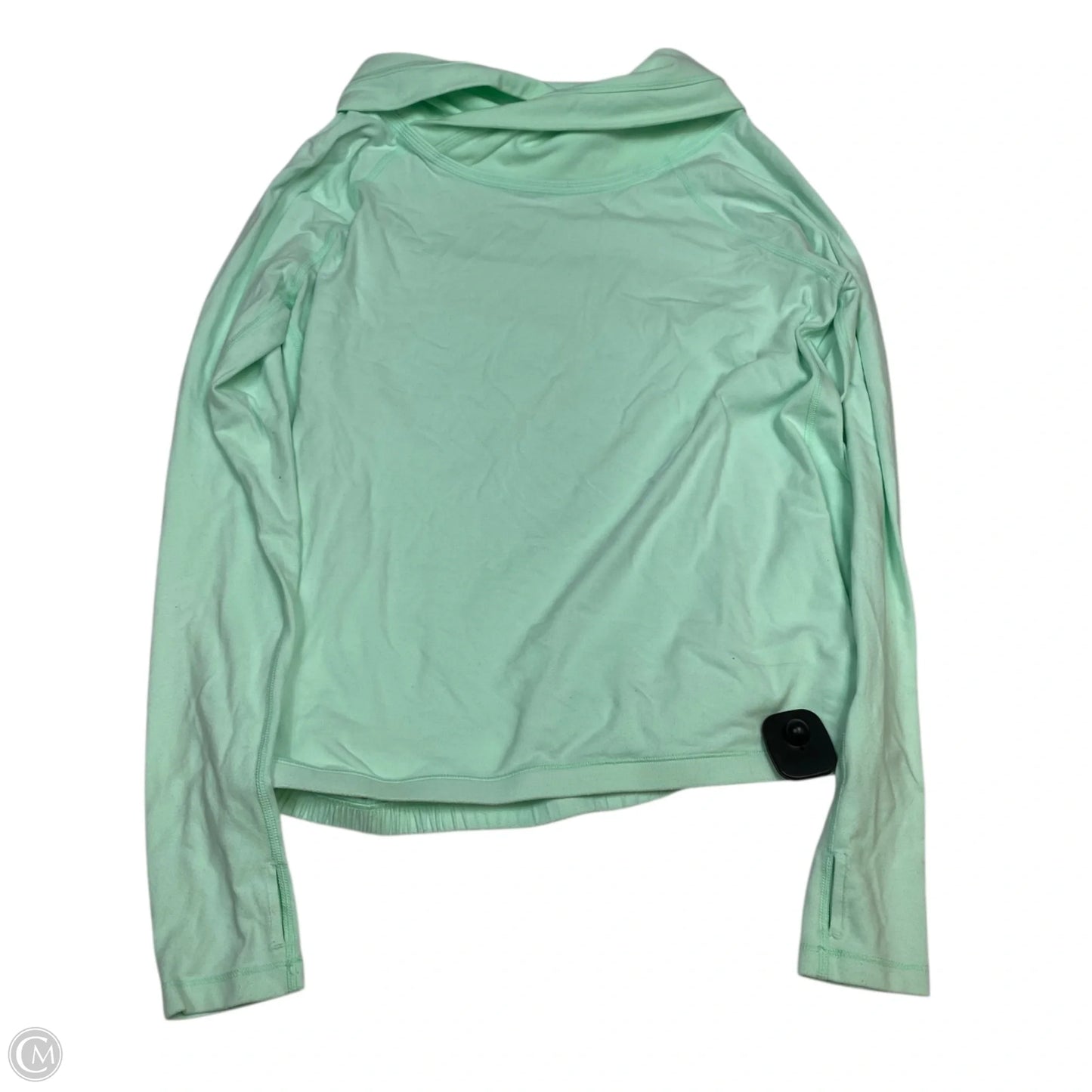 Athletic Top Long Sleeve Collar By Lululemon In Green, Size: M