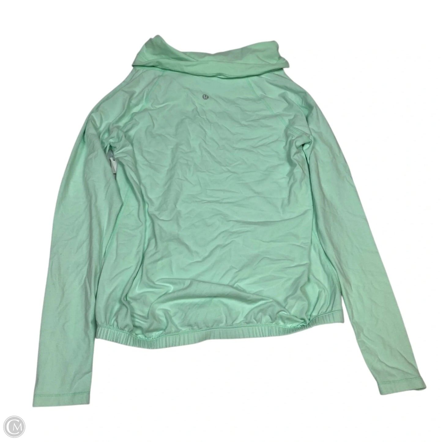 Athletic Top Long Sleeve Collar By Lululemon In Green, Size: M