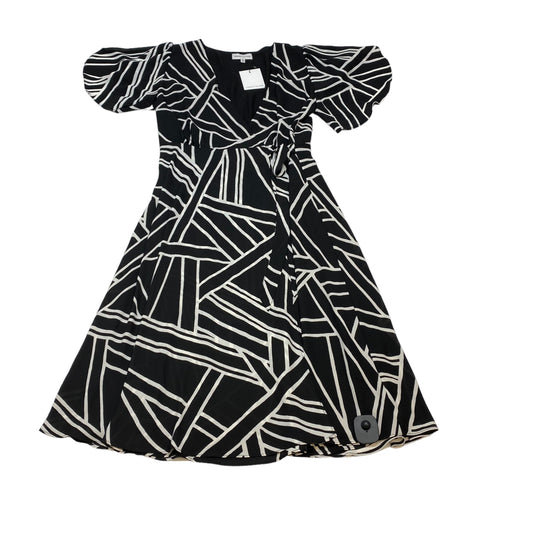 Black & White Dress Casual Midi Gibson And Latimer, Size M