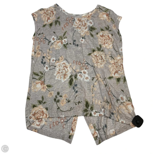 Top Sleeveless By Rachel Ashwel In Grey & Orange, Size: M