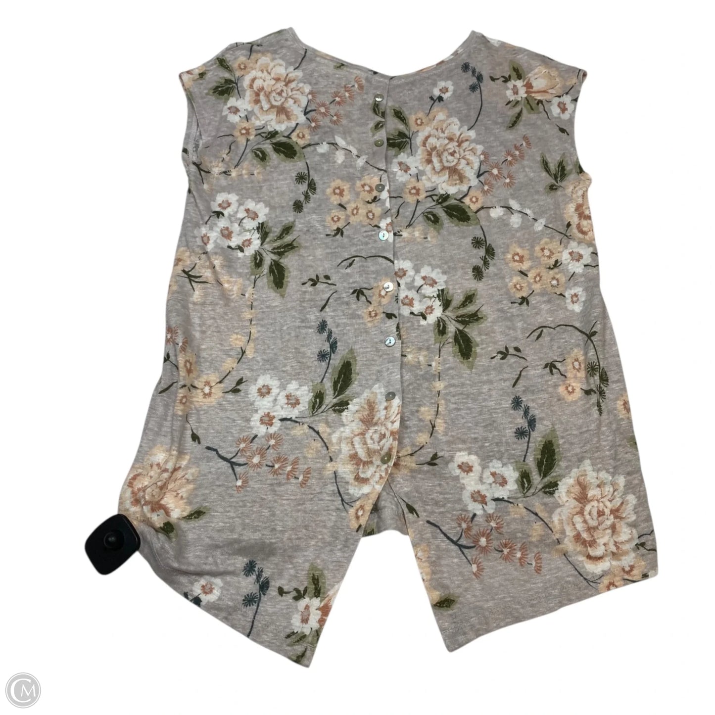 Top Sleeveless By Rachel Ashwel In Grey & Orange, Size: M