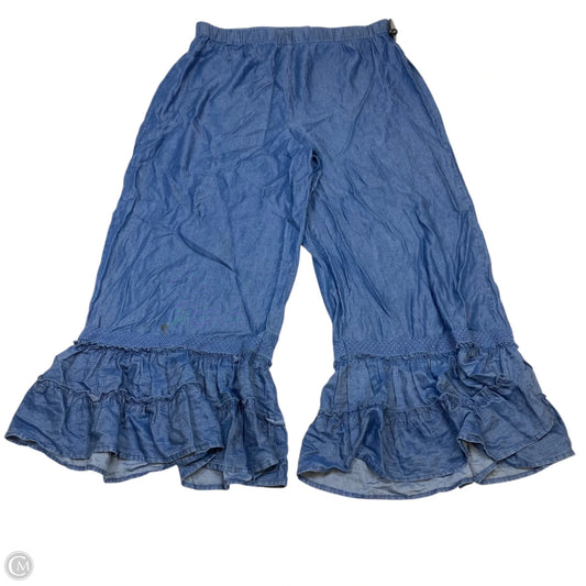 Pants Wide Leg By Cato In Blue, Size: L