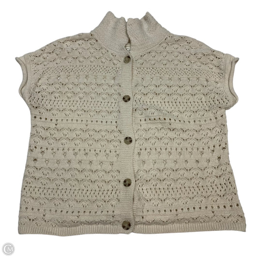 Top Short Sleeve By Jessica Simpson In Cream, Size: S