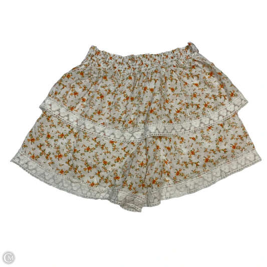 Skort By Altard State In Orange & White, Size: M