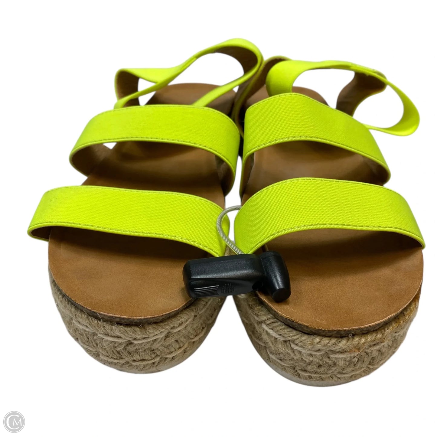 Sandals Heels Platform By Anna In Yellow, Size: 9