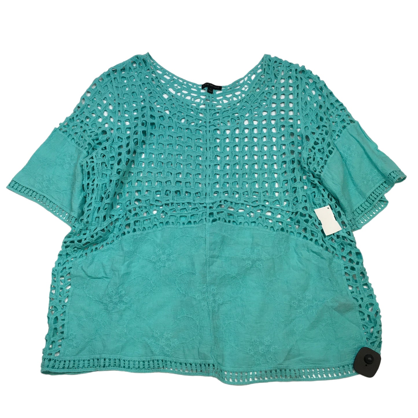 Teal Top Short Sleeve Lane Bryant, Size 3x