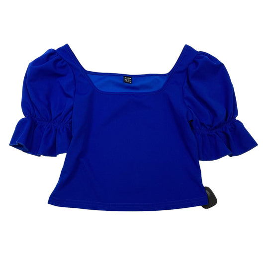 Blue Top Short Sleeve Shein, Size S