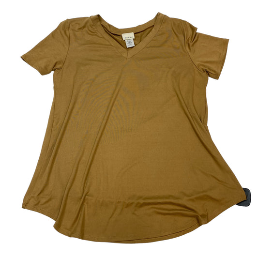 Brown Top Short Sleeve Basic P & Rose, Size S