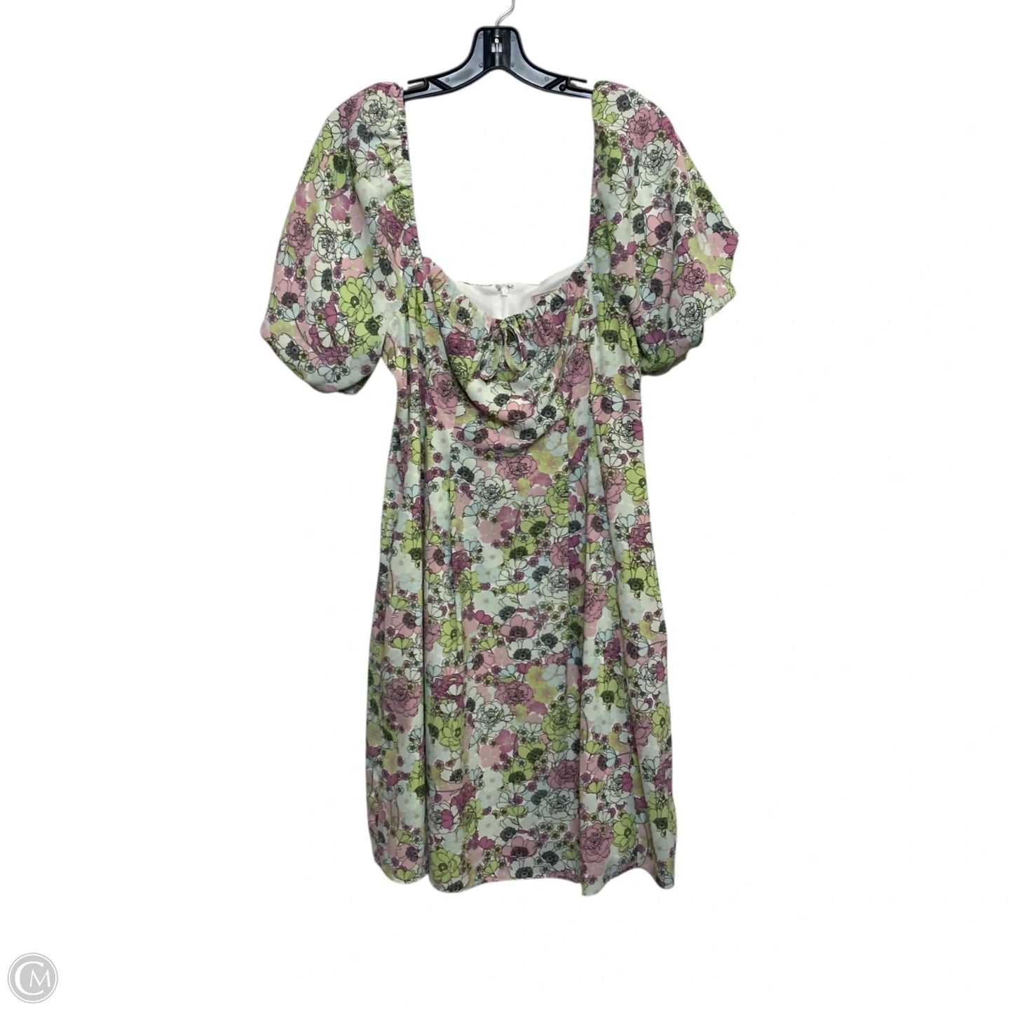 Dress Casual Short By Bcbgeneration In Green & Pink, Size: L