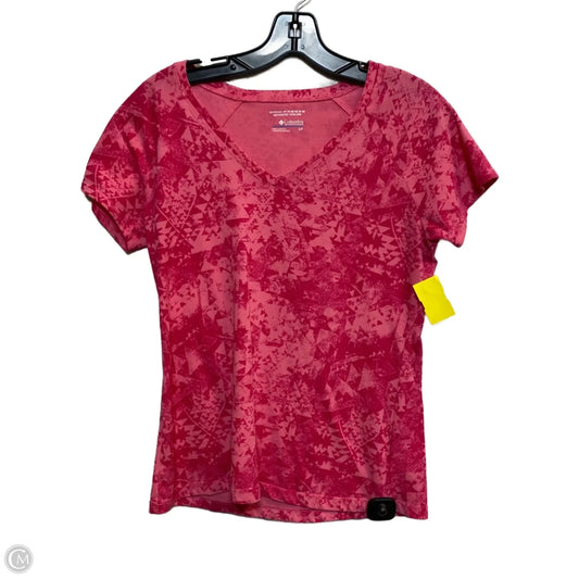 Athletic Top Short Sleeve By Columbia In Pink, Size: S