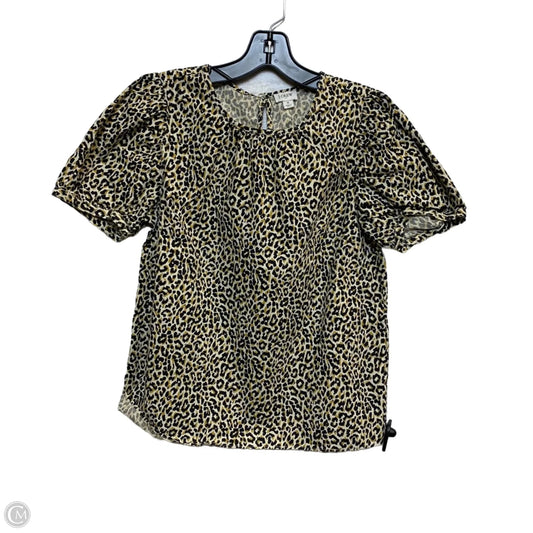 Top Short Sleeve By J. Crew In Animal Print, Size: S