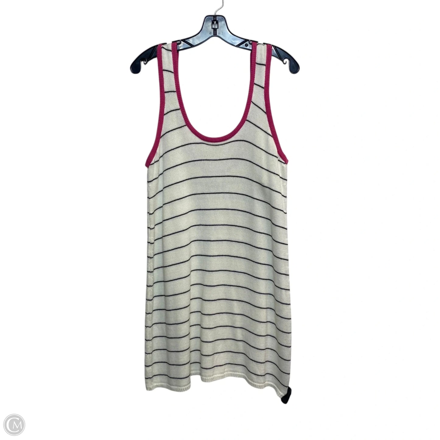 Dress Casual Short By Asos In Cream & Pink, Size: M