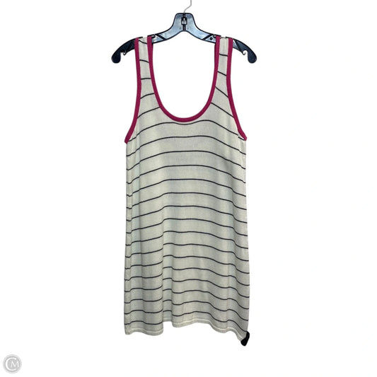 Dress Casual Short By Asos In Cream & Pink, Size: M