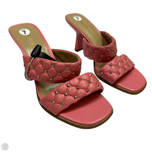 Sandals Heels Kitten By Michael By Michael Kors In Pink, Size: 7