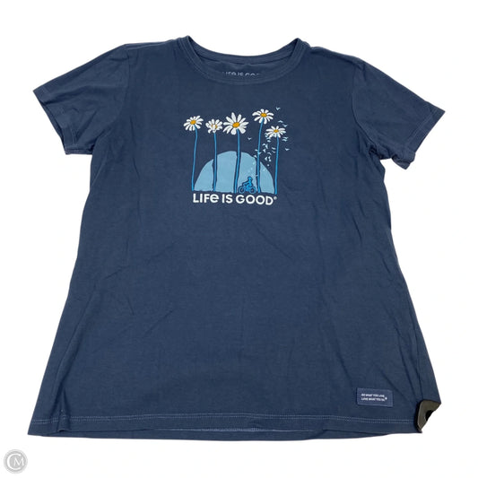 Top Short Sleeve Basic By Life Is Good In Blue, Size: S
