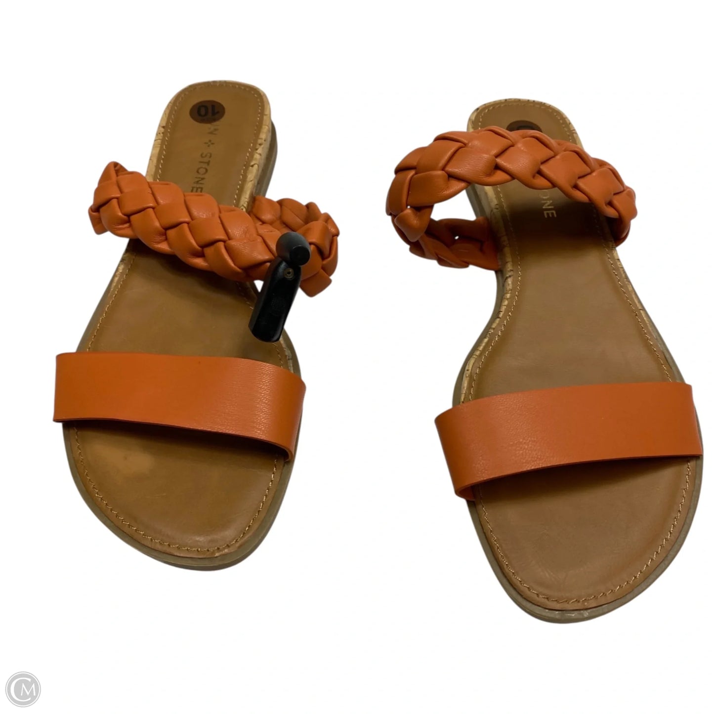 Sandals Flats By Sun + Stone In Orange, Size: 10