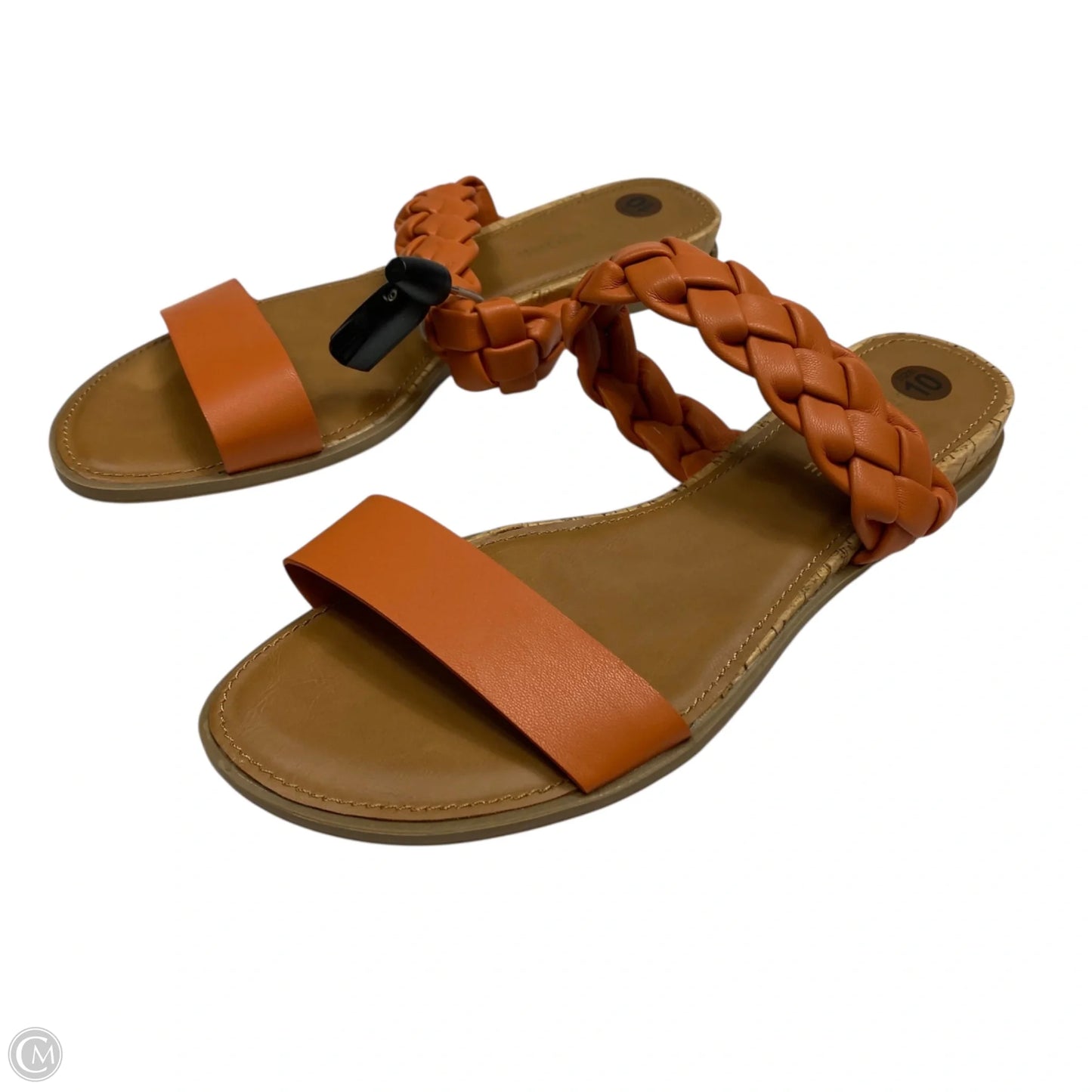 Sandals Flats By Sun + Stone In Orange, Size: 10