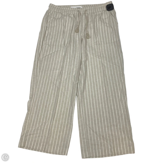 Pants Linen By Sonoma In Tan & White, Size: L