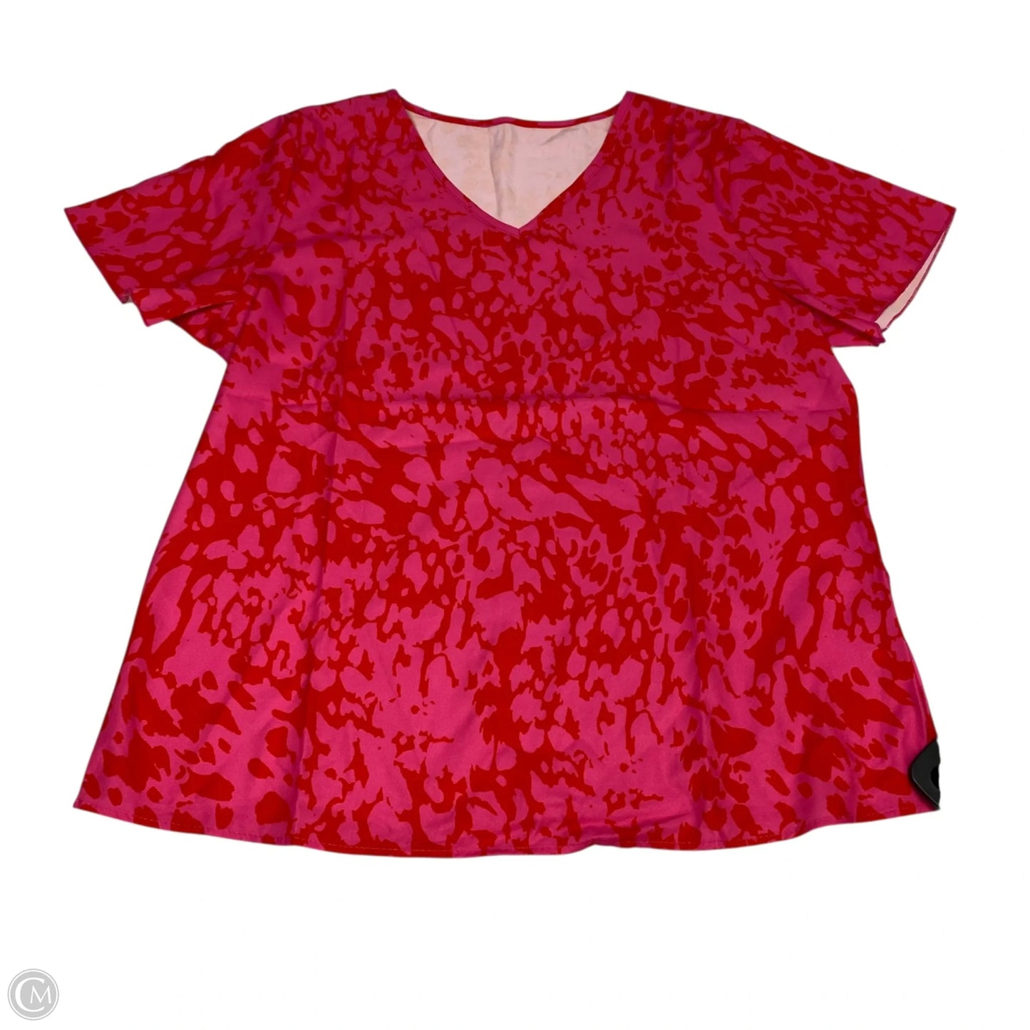 Top Short Sleeve By Cmf In Pink & Red, Size: L