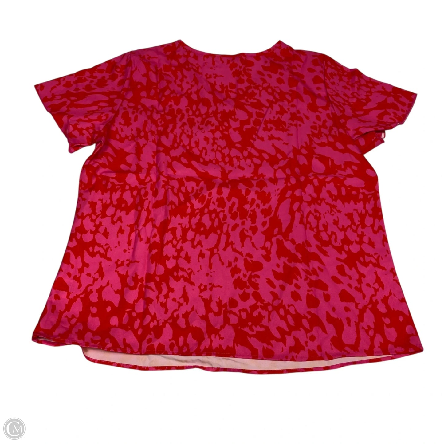 Top Short Sleeve By Cmf In Pink & Red, Size: L