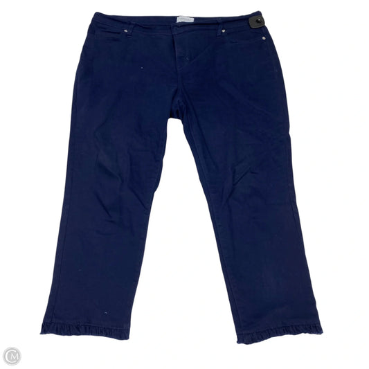 Jeans Skinny By Crown And Ivy In Navy, Size: 16