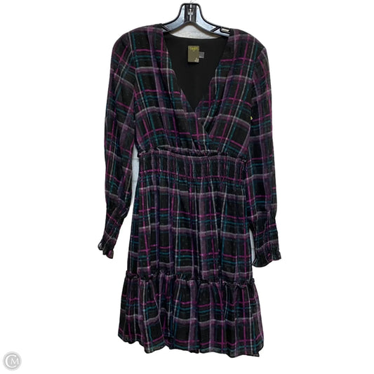 Dress Casual Short By Taylor In Black & Purple, Size: Xs