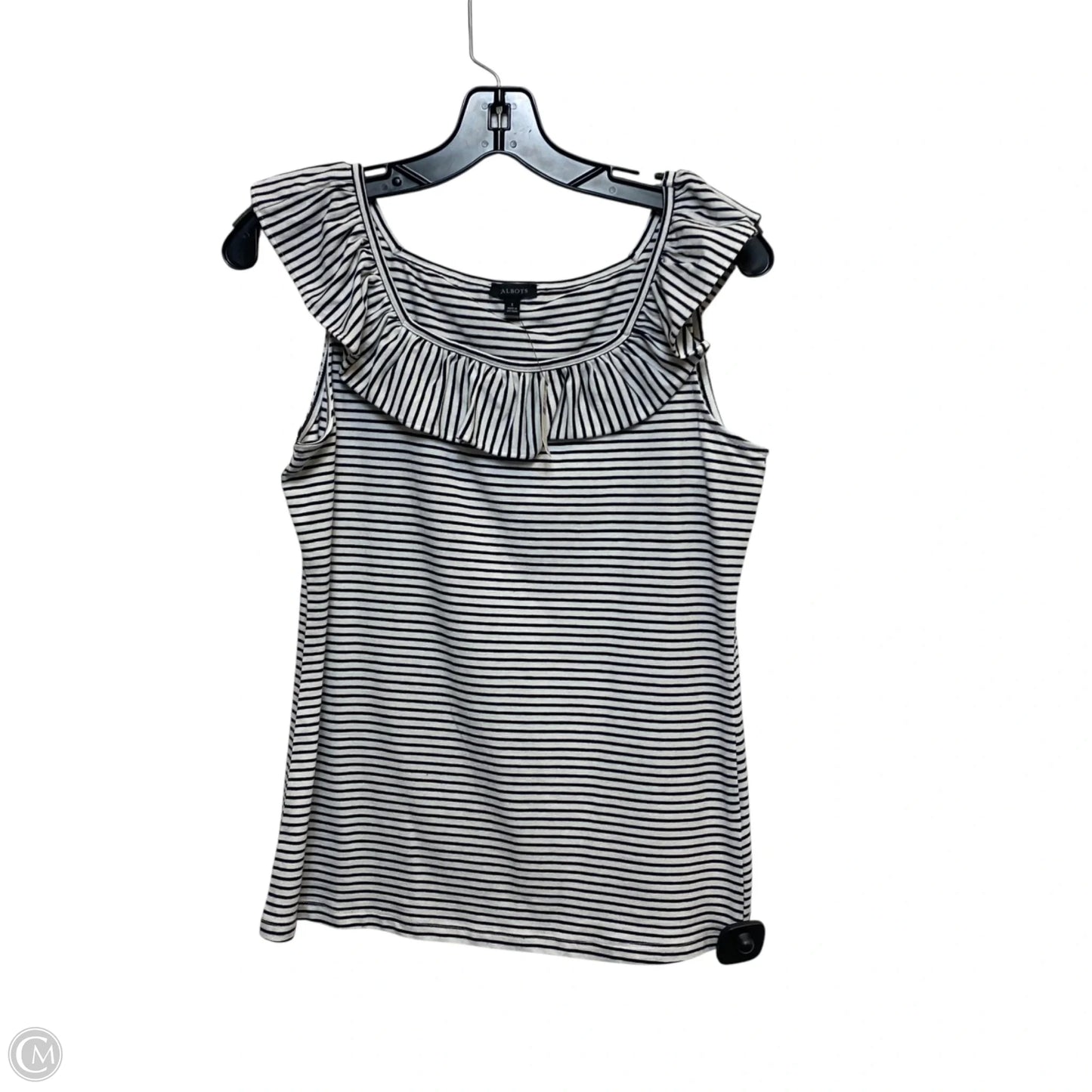 Top Sleeveless By Talbots In Black & White, Size: S