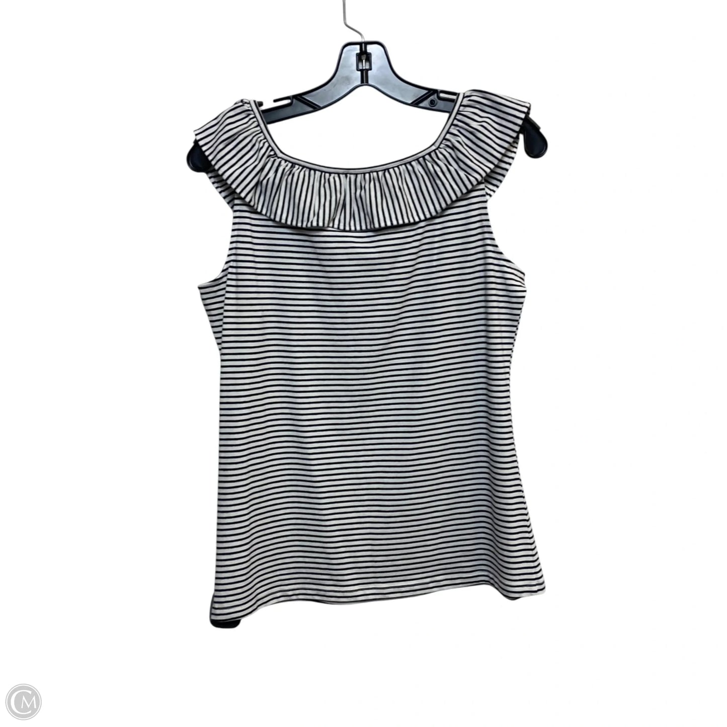 Top Sleeveless By Talbots In Black & White, Size: S