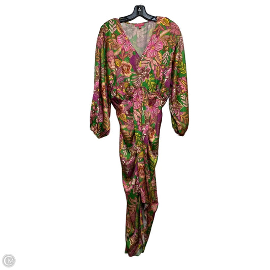 Dress Casual Midi By Flying Tomato In Green & Pink, Size: S