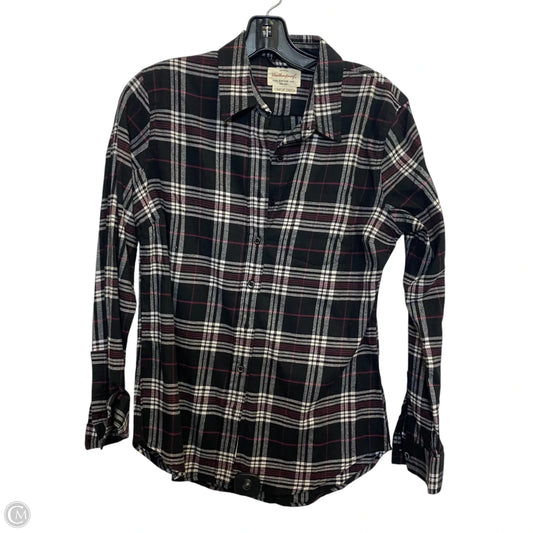 Top Long Sleeve By Weatherproof In Black & White, Size: S