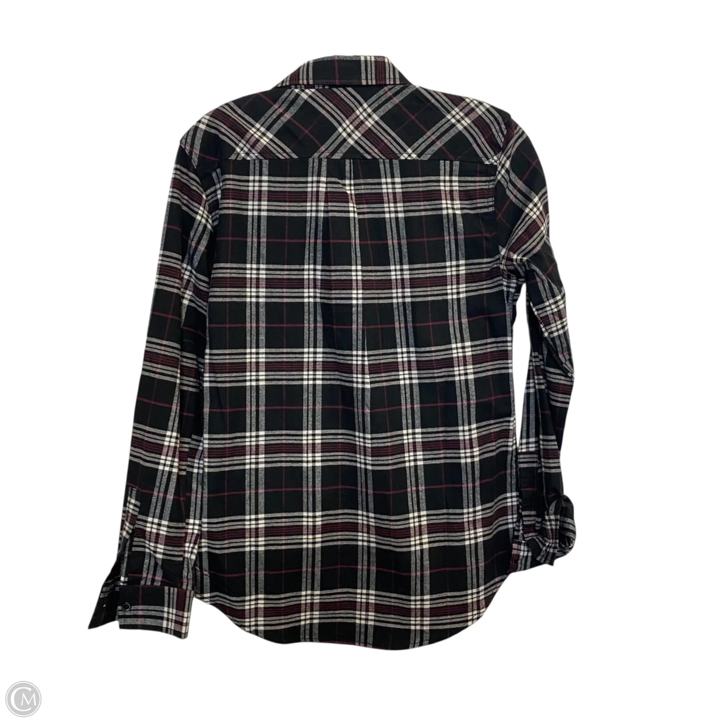 Top Long Sleeve By Weatherproof In Black & White, Size: S