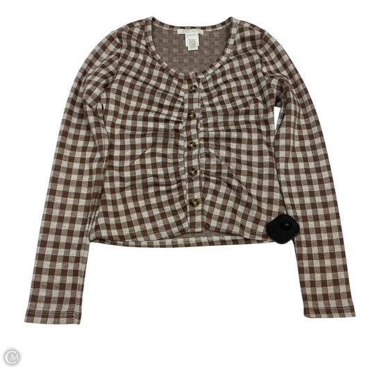 Top Long Sleeve By Full Tilt In Brown & Tan, Size: S