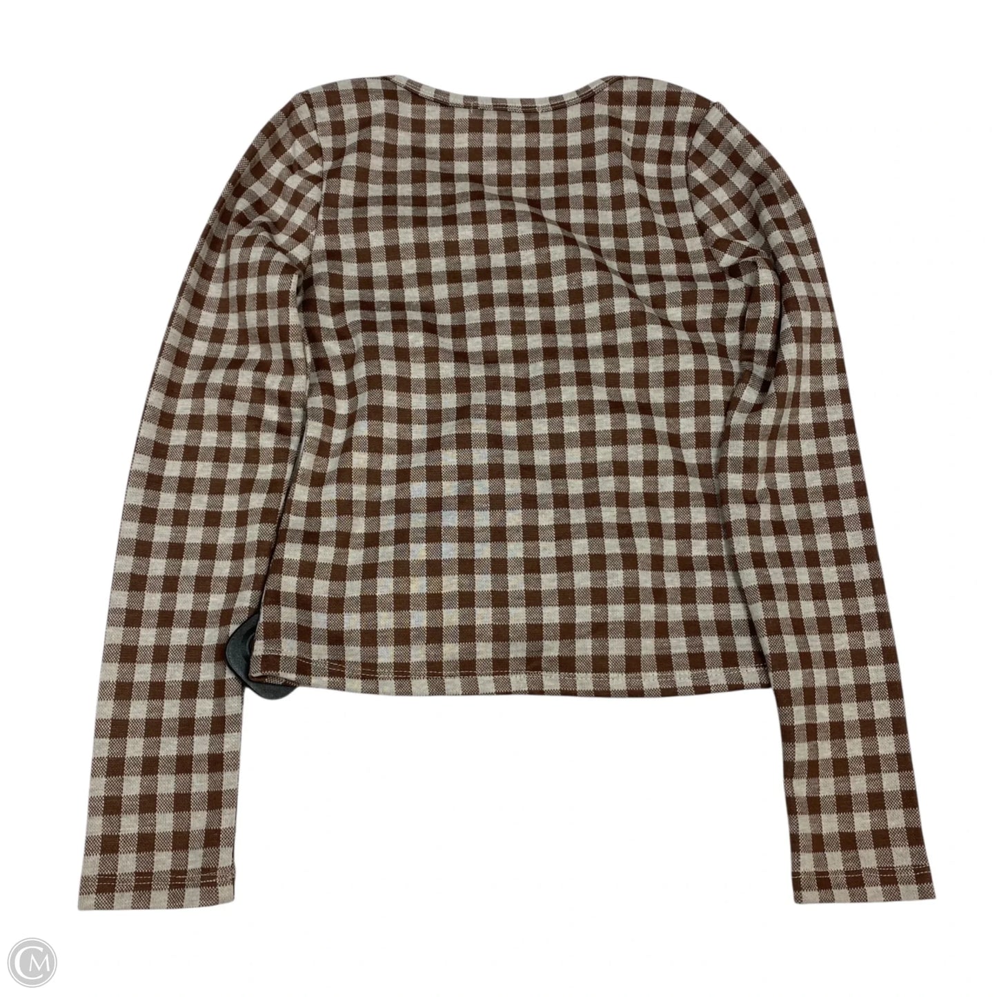 Top Long Sleeve By Full Tilt In Brown & Tan, Size: S