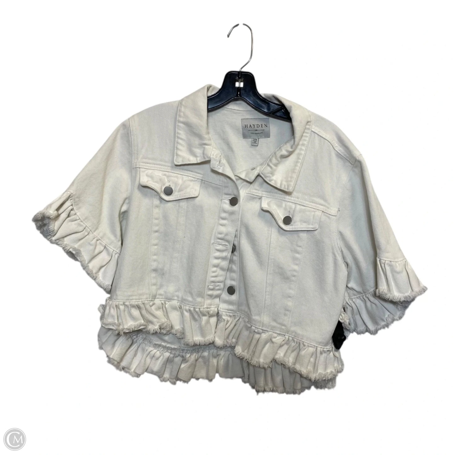 Jacket Denim By Hayden La In White Denim, Size: S