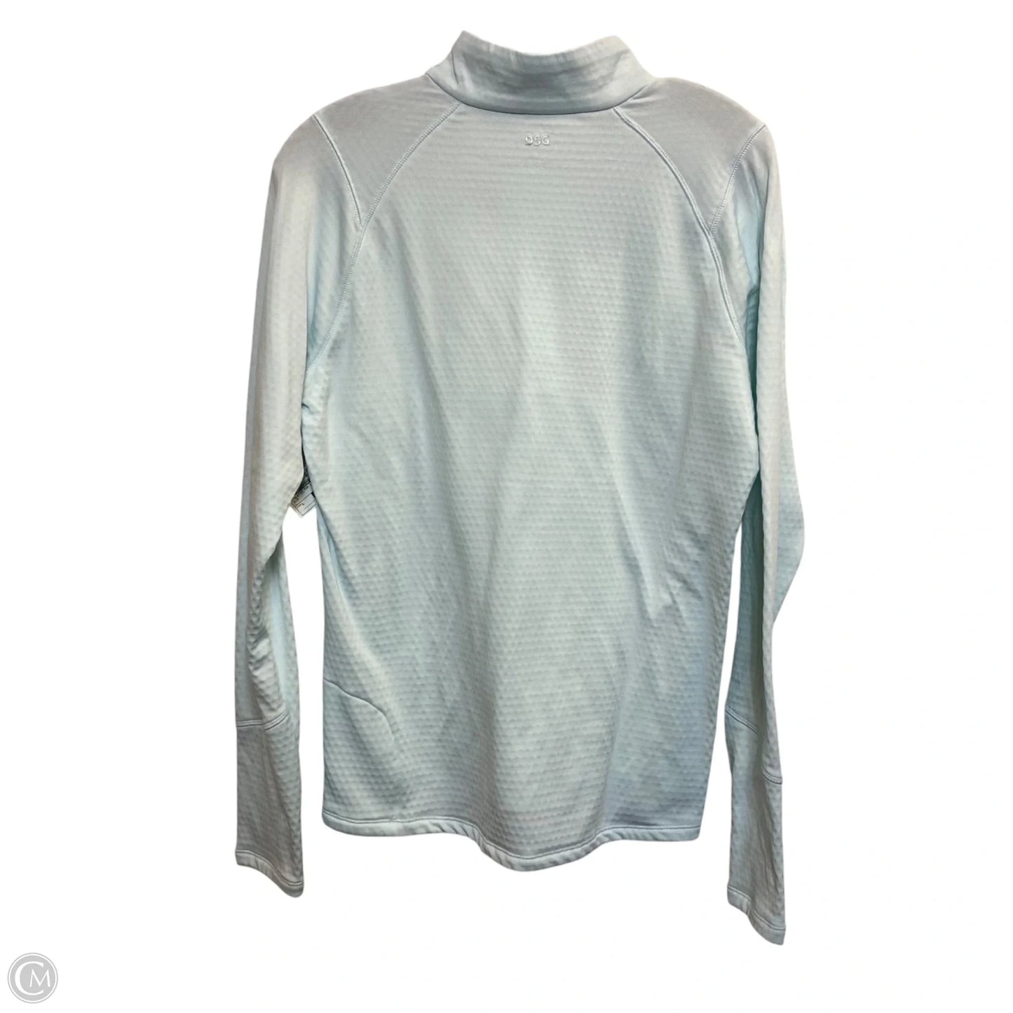 Athletic Top Long Sleeve Collar By Dsg Outerwear In Blue, Size: L