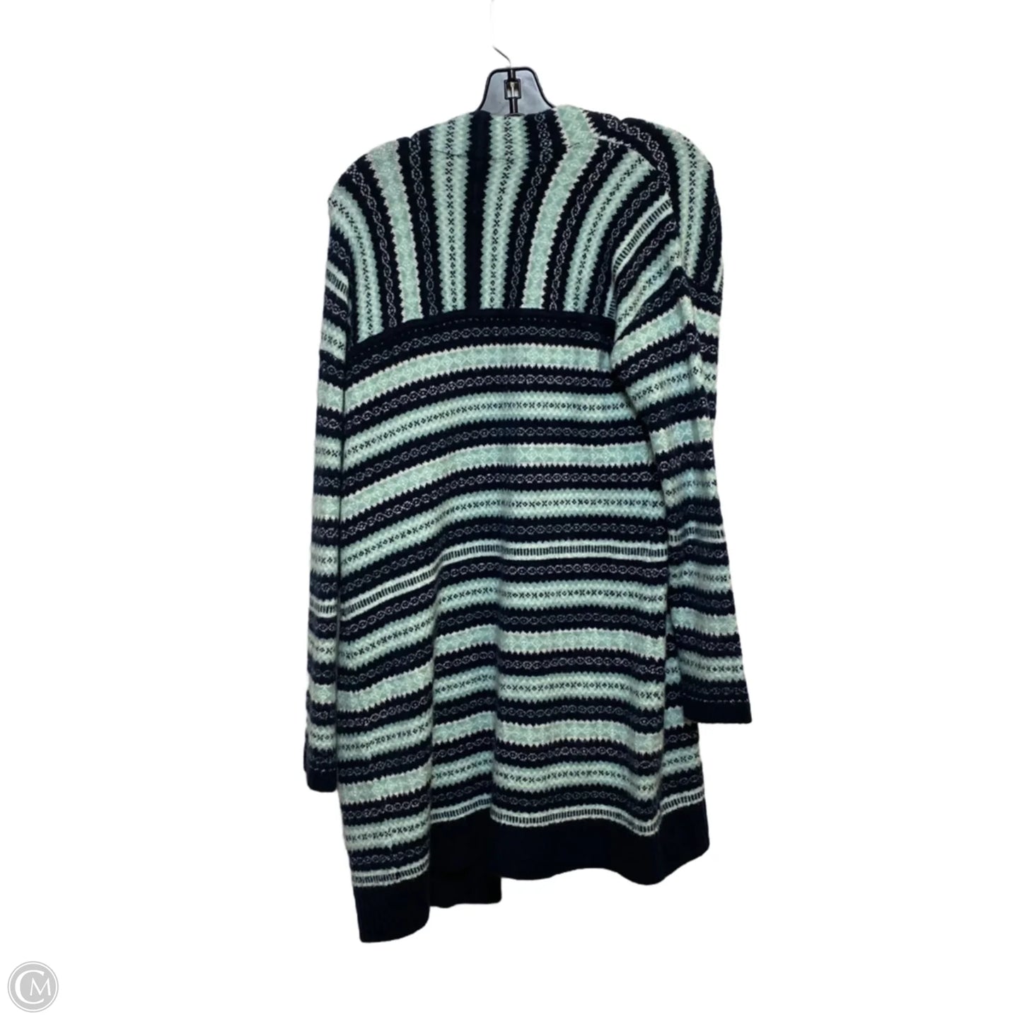 Sweater Cardigan By Talbots In Blue & Green, Size: S