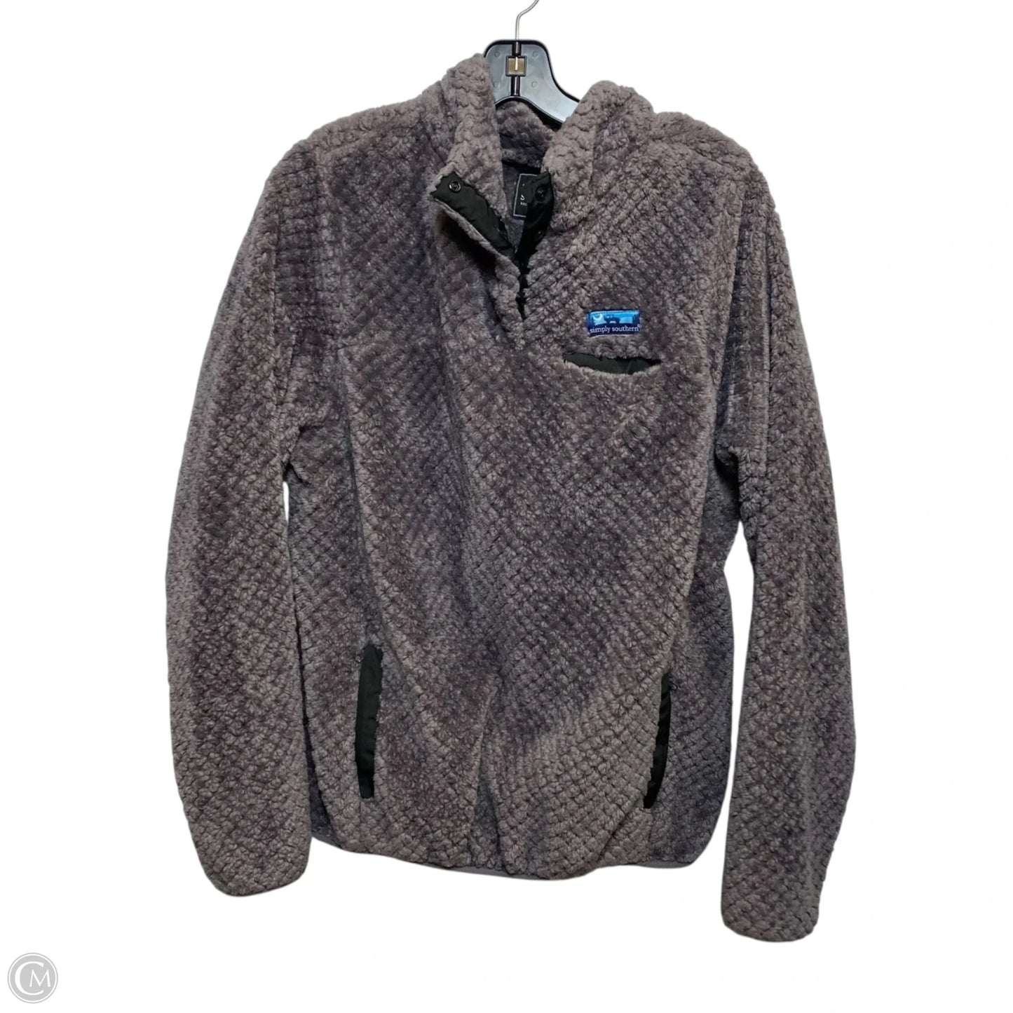 Jacket Faux Fur & Sherpa By Simply Southern In Grey, Size: Xl